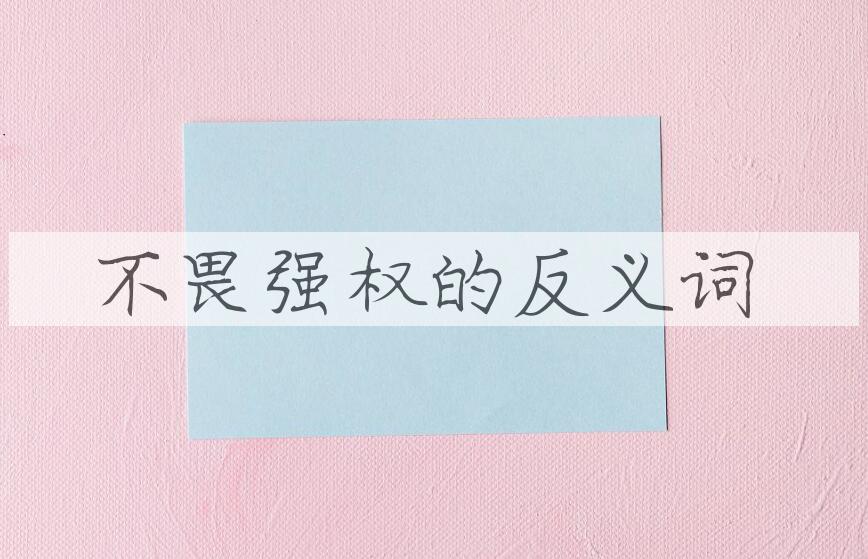 用不畏强权造句