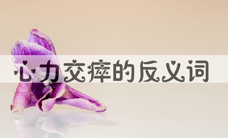 用心力交瘁造句
