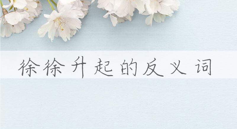 用徐徐升起造句