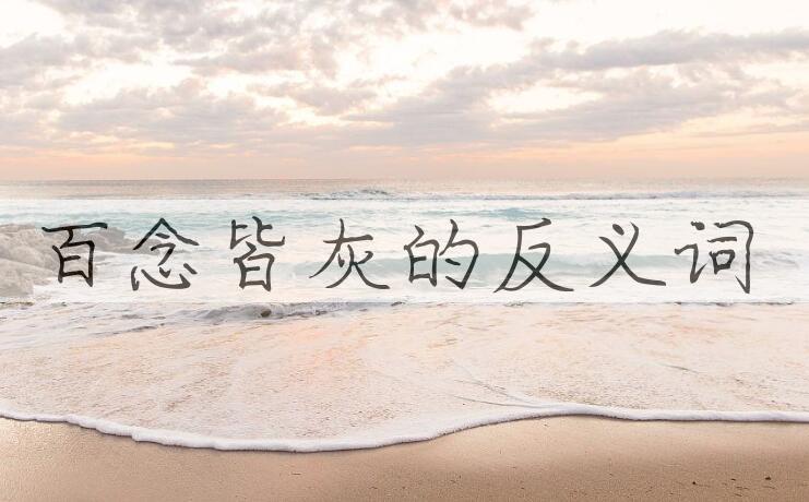 用百念皆灰造句