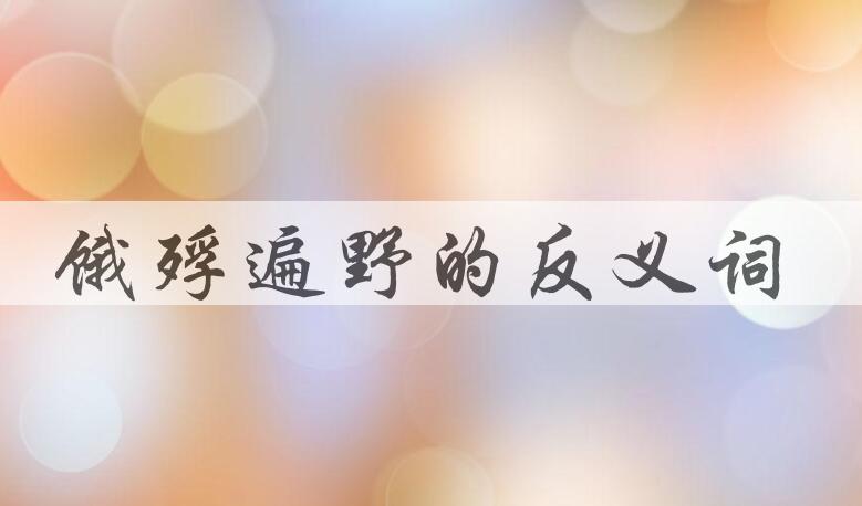 用饿殍遍野造句