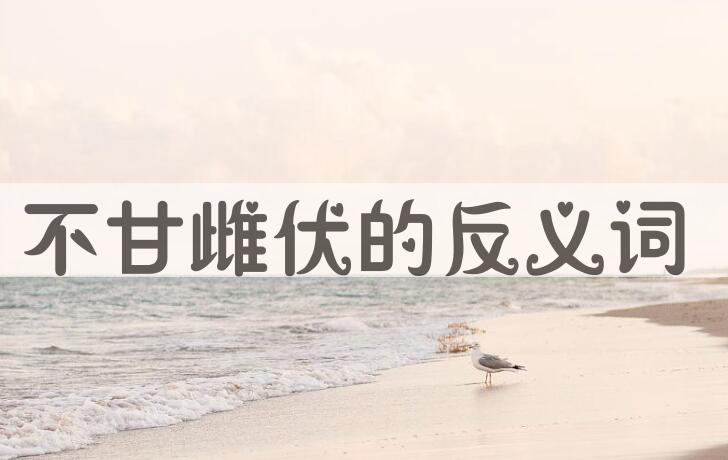 用不甘雌伏造句