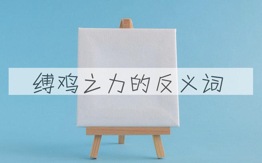 用缚鸡之力造句
