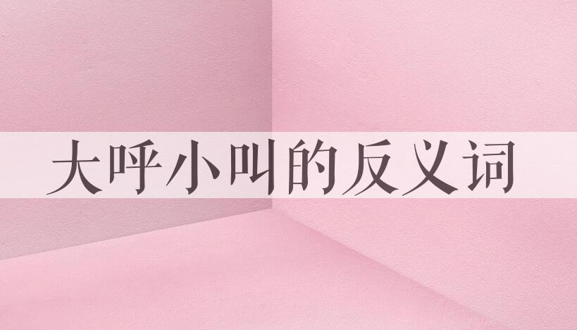 用大呼小叫造句