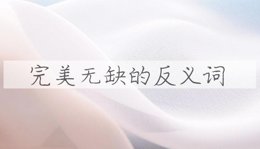 用完美无缺造句