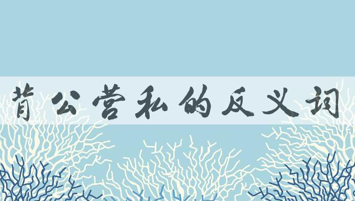 用背公营私造句
