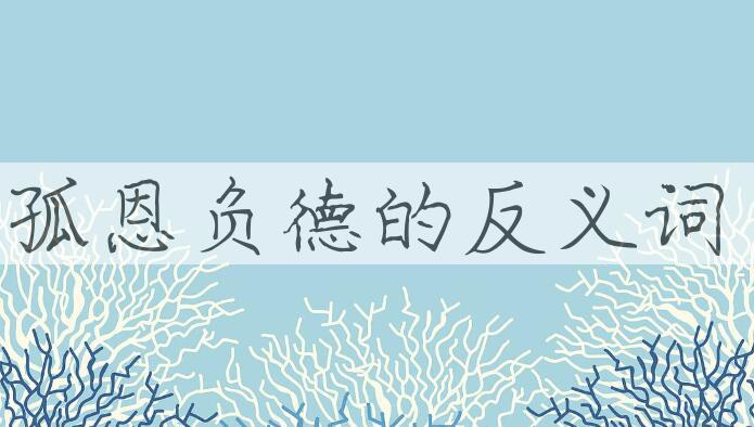 用孤恩负德造句