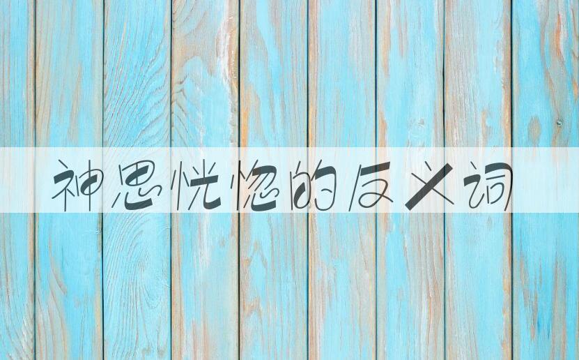 用神思恍惚造句