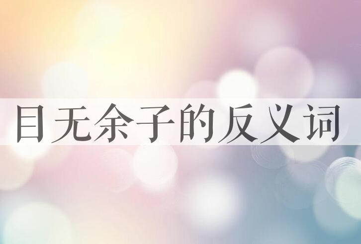 用目无余子造句