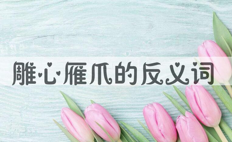 用雕心雁爪造句