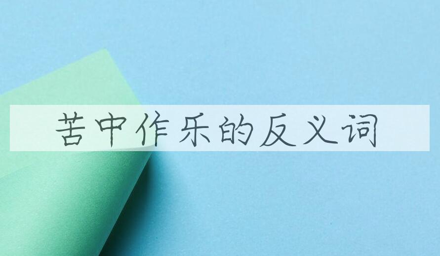 用苦中作乐造句