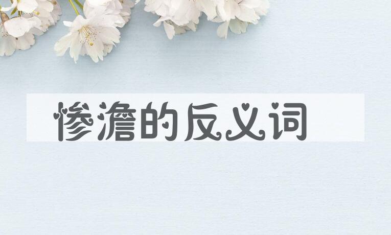 用惨澹造句