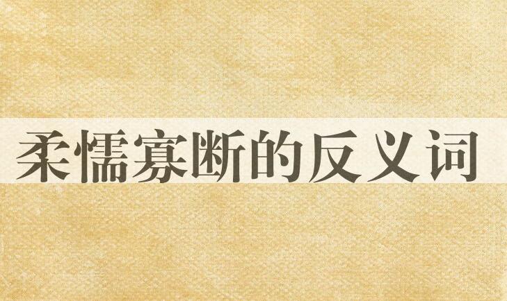 用柔懦寡断造句