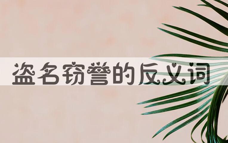 用盗名窃誉造句