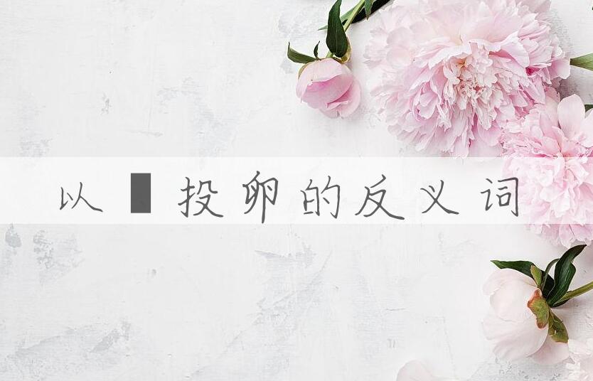 用以碫投卵造句