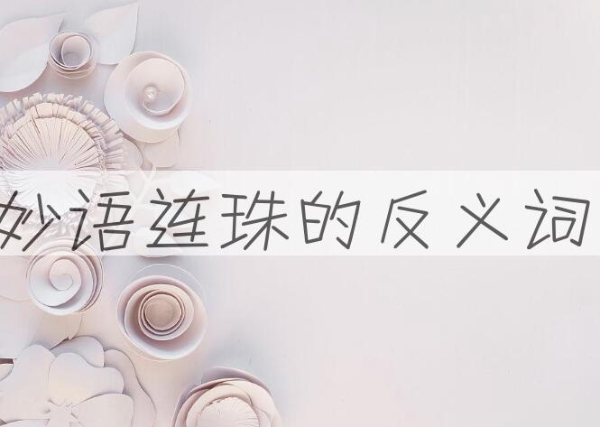 用妙语连珠造句