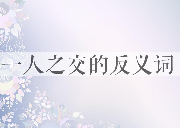 用一人之交造句