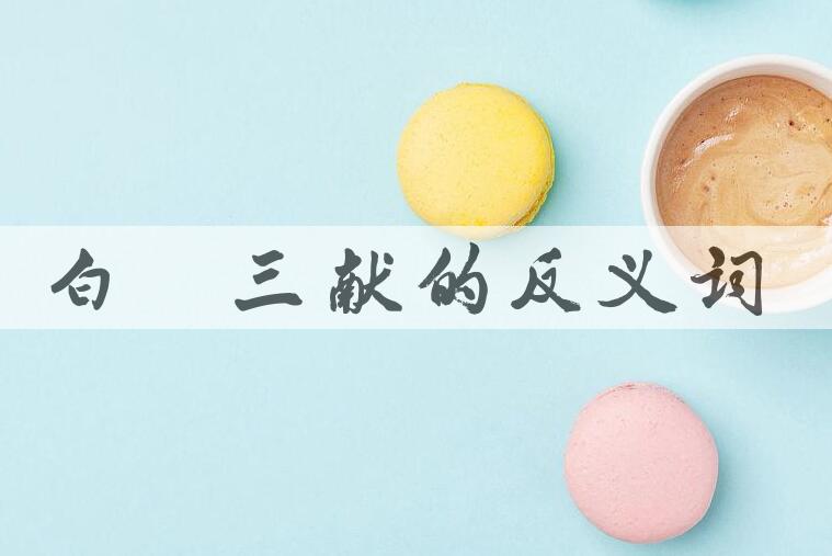 用白璧三献造句