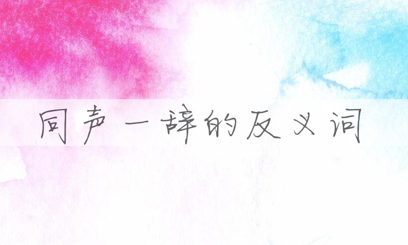 用同声一辞造句