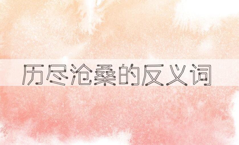 用历尽沧桑造句