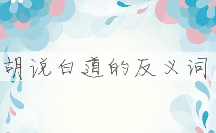 用胡说白道造句