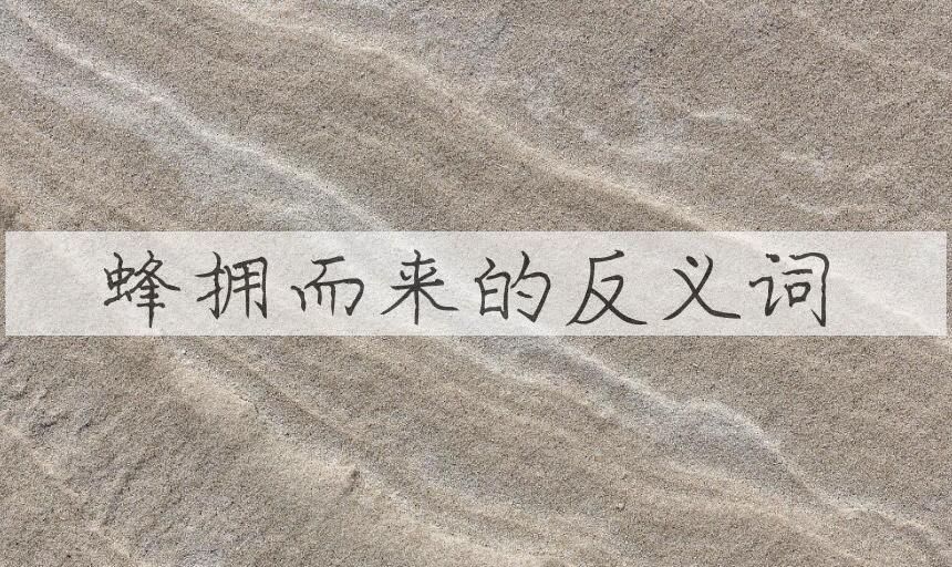 用蜂拥而来造句