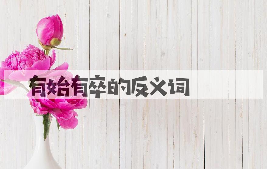 用有始有卒造句