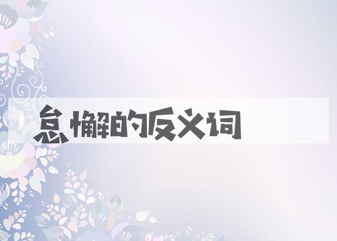 用怠懈造句