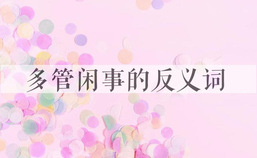 用多管闲事造句