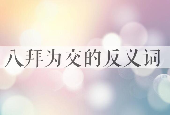 用八拜为交造句