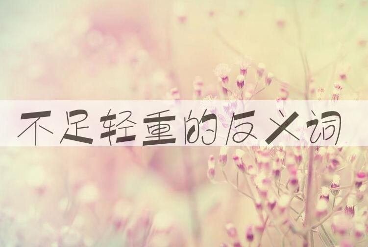 用不足轻重造句