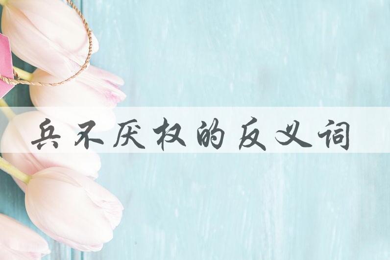 用兵不厌权造句