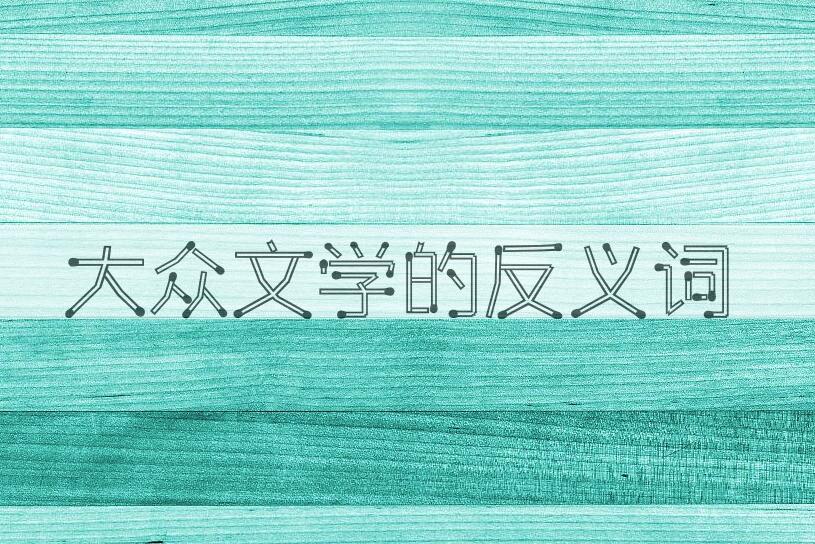 用大众文学造句