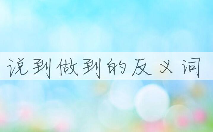 用说到做到造句