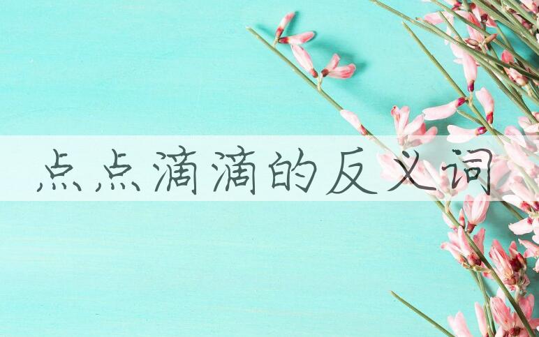 用点点滴滴造句