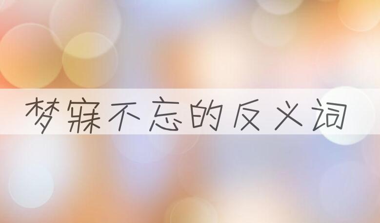 用梦寐不忘造句