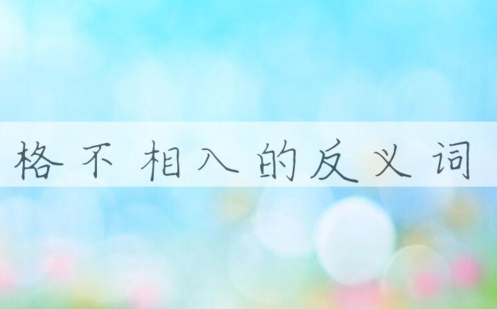 用格不相入造句