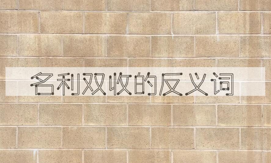 用名利双收造句