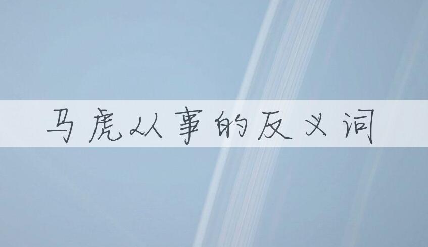 用马虎从事造句