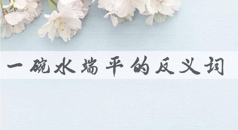 用一碗水端平造句