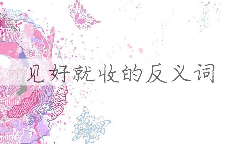 用见好就收造句