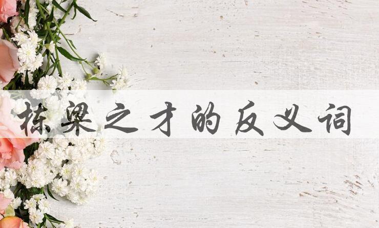 用栋梁之才造句