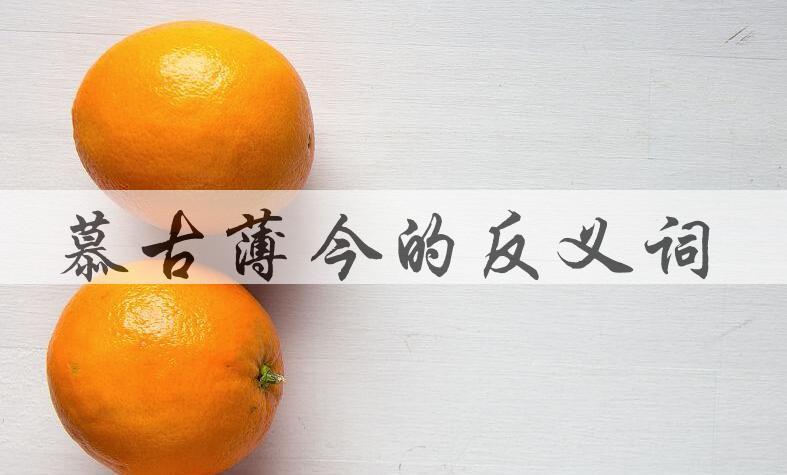 用慕古薄今造句