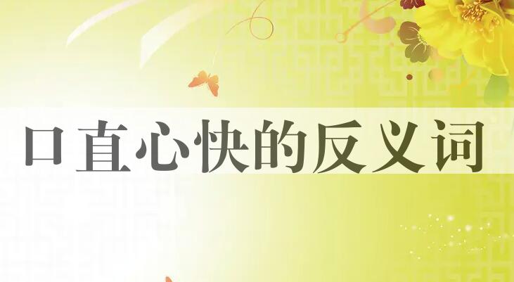 用口直心快造句