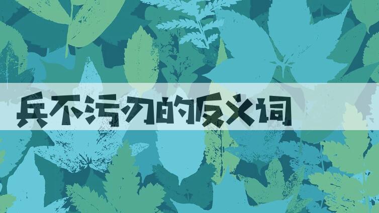 用兵不污刃造句