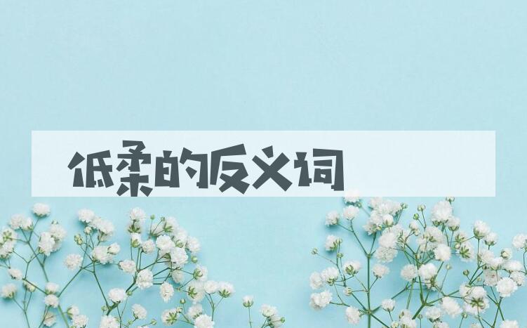 用低柔造句