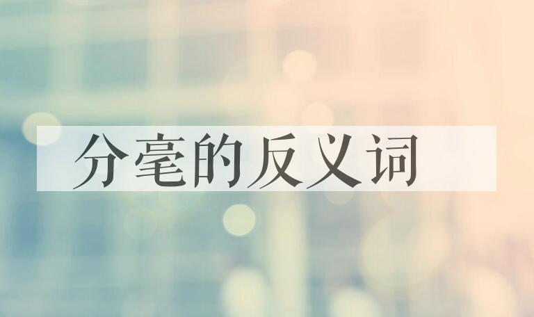 用分毫造句
