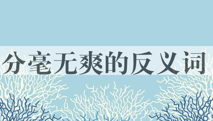 用分毫无爽造句