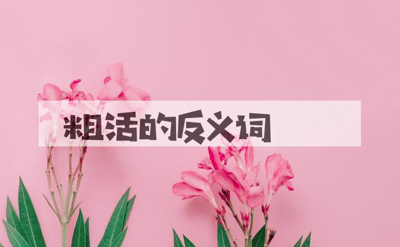 用粗活造句