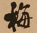 梅字的其他书法字体